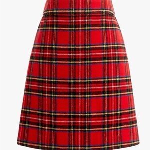 J. Crew Classic Red Tartan Plaid Women's Skirt size 10